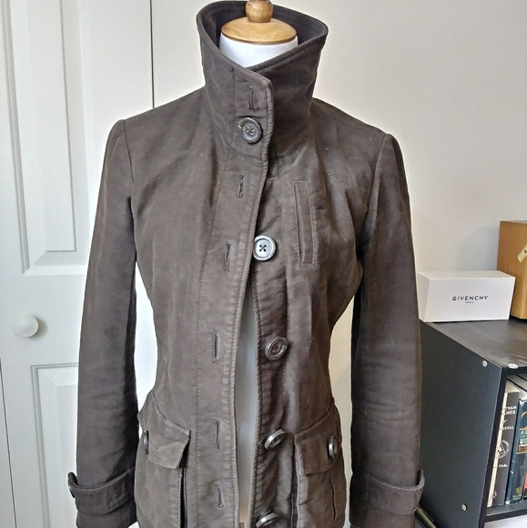 GAP fitted chocolate fall to winter coat jacket - Picture 4 of 5